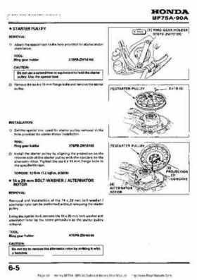 Honda BF75A BF90A Outboard Motors Shop Manual., Page 98