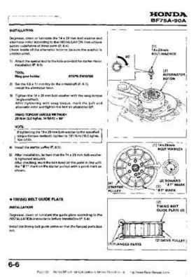 Honda BF75A BF90A Outboard Motors Shop Manual., Page 99