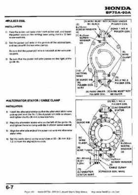 Honda BF75A BF90A Outboard Motors Shop Manual., Page 100