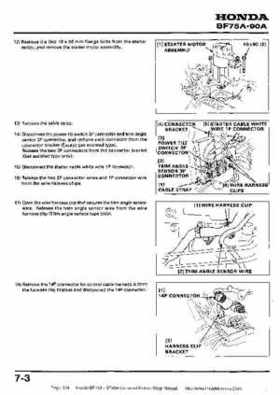 Honda BF75A BF90A Outboard Motors Shop Manual., Page 104