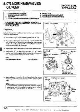 Honda BF75A BF90A Outboard Motors Shop Manual., Page 115