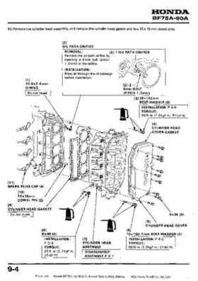 Honda BF75A BF90A Outboard Motors Shop Manual., Page 118