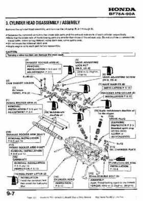 Honda BF75A BF90A Outboard Motors Shop Manual., Page 121