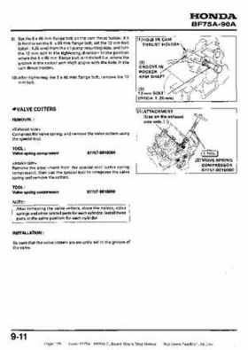 Honda BF75A BF90A Outboard Motors Shop Manual., Page 125