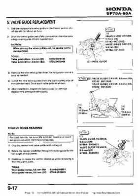 Honda BF75A BF90A Outboard Motors Shop Manual., Page 131