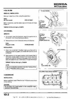 Honda BF75A BF90A Outboard Motors Shop Manual., Page 136