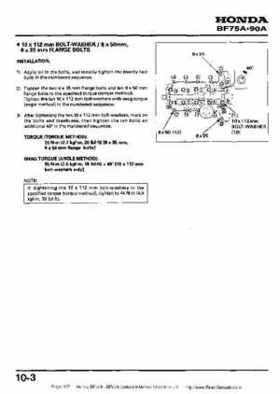 Honda BF75A BF90A Outboard Motors Shop Manual., Page 137
