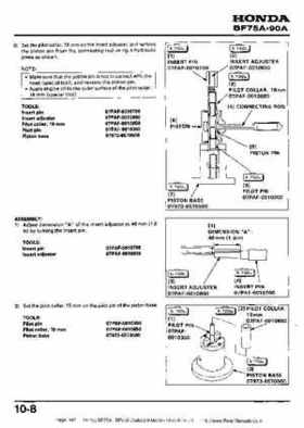 Honda BF75A BF90A Outboard Motors Shop Manual., Page 142