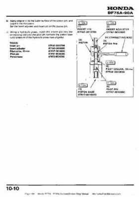 Honda BF75A BF90A Outboard Motors Shop Manual., Page 144