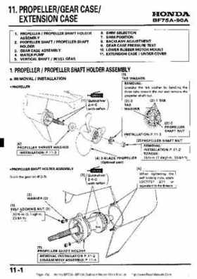 Honda BF75A BF90A Outboard Motors Shop Manual., Page 152