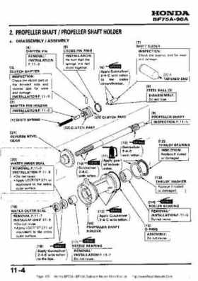 Honda BF75A BF90A Outboard Motors Shop Manual., Page 155