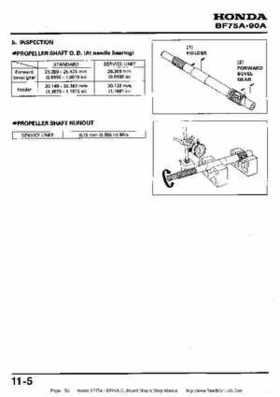 Honda BF75A BF90A Outboard Motors Shop Manual., Page 156