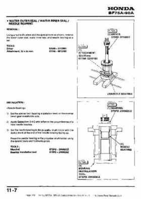 Honda BF75A BF90A Outboard Motors Shop Manual., Page 158