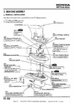 Honda BF75A BF90A Outboard Motors Shop Manual., Page 161