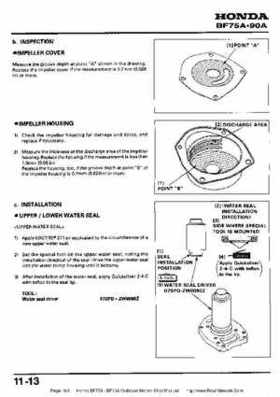 Honda BF75A BF90A Outboard Motors Shop Manual., Page 164