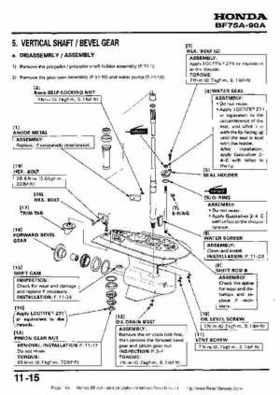 Honda BF75A BF90A Outboard Motors Shop Manual., Page 166