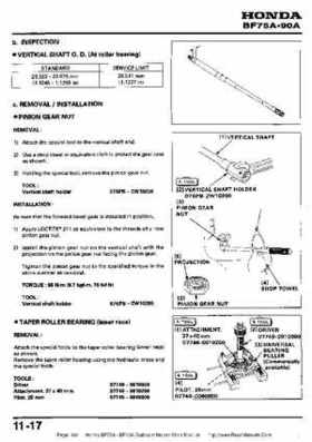 Honda BF75A BF90A Outboard Motors Shop Manual., Page 168