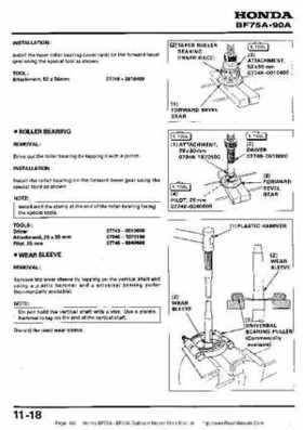 Honda BF75A BF90A Outboard Motors Shop Manual., Page 169