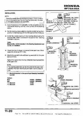 Honda BF75A BF90A Outboard Motors Shop Manual., Page 171