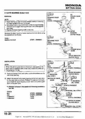 Honda BF75A BF90A Outboard Motors Shop Manual., Page 172