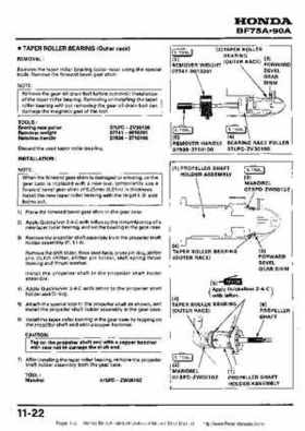 Honda BF75A BF90A Outboard Motors Shop Manual., Page 173
