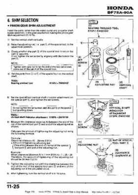 Honda BF75A BF90A Outboard Motors Shop Manual., Page 176
