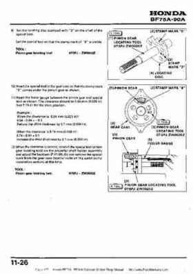 Honda BF75A BF90A Outboard Motors Shop Manual., Page 177