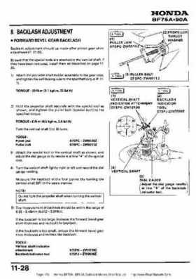 Honda BF75A BF90A Outboard Motors Shop Manual., Page 179