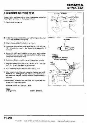 Honda BF75A BF90A Outboard Motors Shop Manual., Page 180