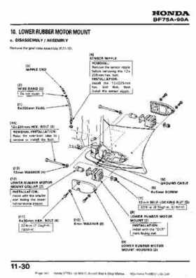 Honda BF75A BF90A Outboard Motors Shop Manual., Page 181