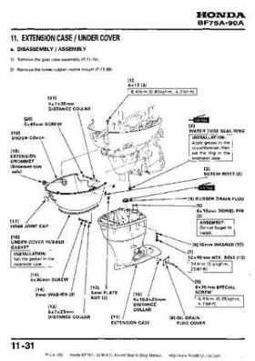 Honda BF75A BF90A Outboard Motors Shop Manual., Page 182