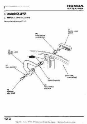 Honda BF75A BF90A Outboard Motors Shop Manual., Page 185