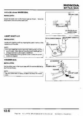 Honda BF75A BF90A Outboard Motors Shop Manual., Page 188