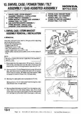 Honda BF75A BF90A Outboard Motors Shop Manual., Page 189
