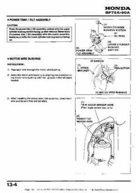 Honda BF75A BF90A Outboard Motors Shop Manual., Page 192