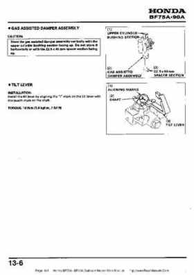 Honda BF75A BF90A Outboard Motors Shop Manual., Page 194