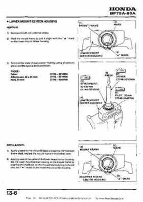 Honda BF75A BF90A Outboard Motors Shop Manual., Page 196