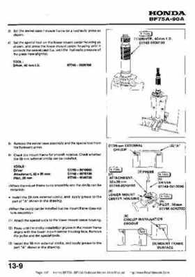 Honda BF75A BF90A Outboard Motors Shop Manual., Page 197