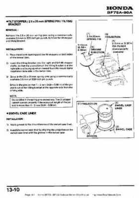 Honda BF75A BF90A Outboard Motors Shop Manual., Page 198