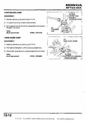 Honda BF75A BF90A Outboard Motors Shop Manual., Page 200