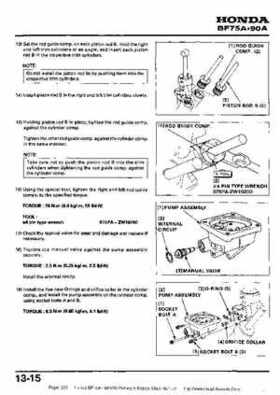 Honda BF75A BF90A Outboard Motors Shop Manual., Page 203