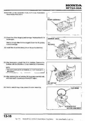 Honda BF75A BF90A Outboard Motors Shop Manual., Page 204