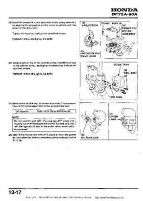 Honda BF75A BF90A Outboard Motors Shop Manual., Page 205