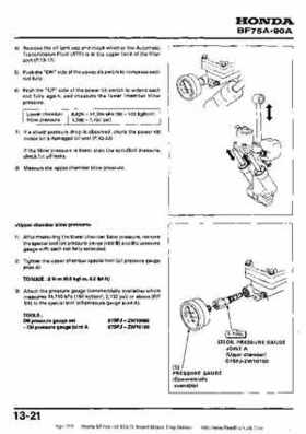 Honda BF75A BF90A Outboard Motors Shop Manual., Page 209