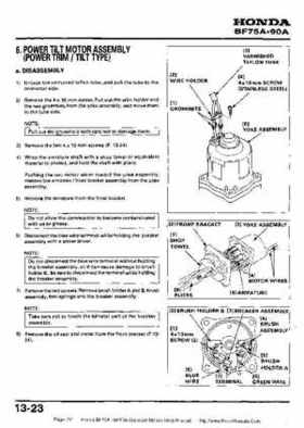 Honda BF75A BF90A Outboard Motors Shop Manual., Page 211