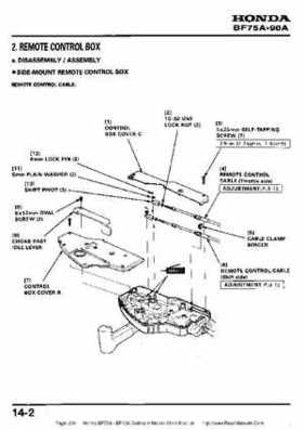 Honda BF75A BF90A Outboard Motors Shop Manual., Page 218