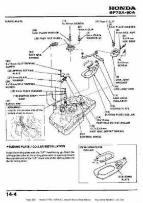 Honda BF75A BF90A Outboard Motors Shop Manual., Page 220