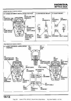 Honda BF75A BF90A Outboard Motors Shop Manual., Page 229