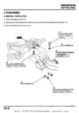 Honda BF75A BF90A Outboard Motors Shop Manual., Page 233
