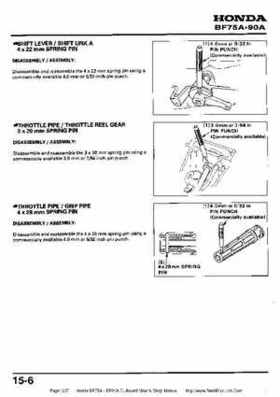 Honda BF75A BF90A Outboard Motors Shop Manual., Page 237